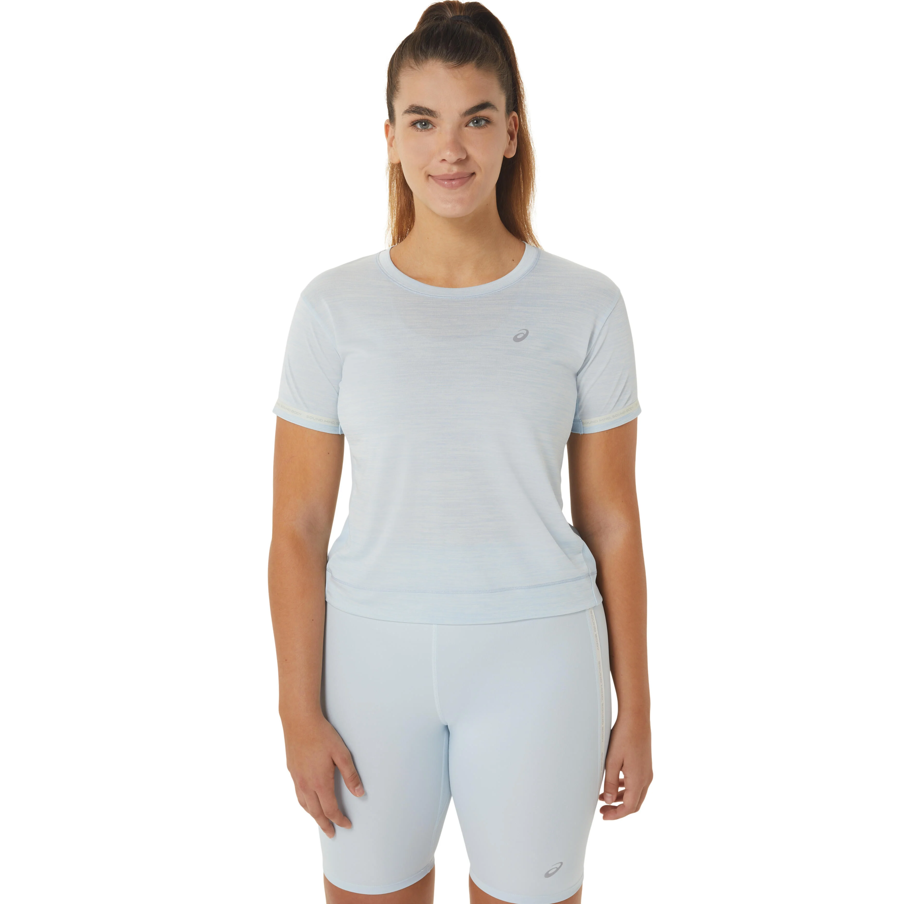 ASICS Race Crop Maillot De Course Femmes - Bleu Clair