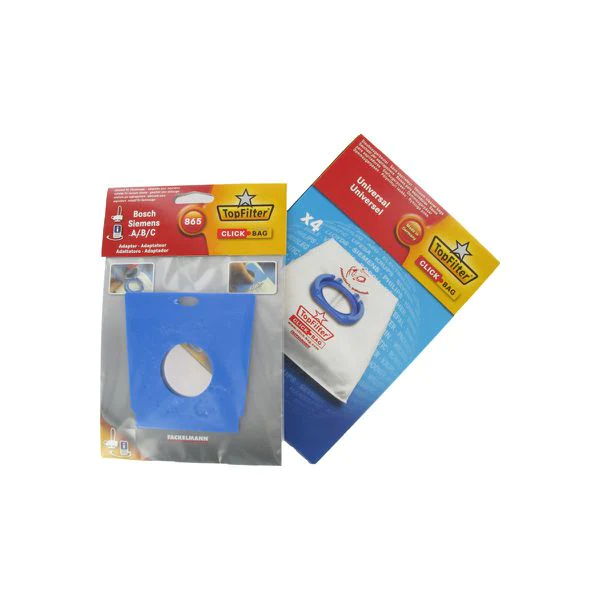 Boite de 4 sacs aspirateurs universels Top Filter avec Adaptateur Clic