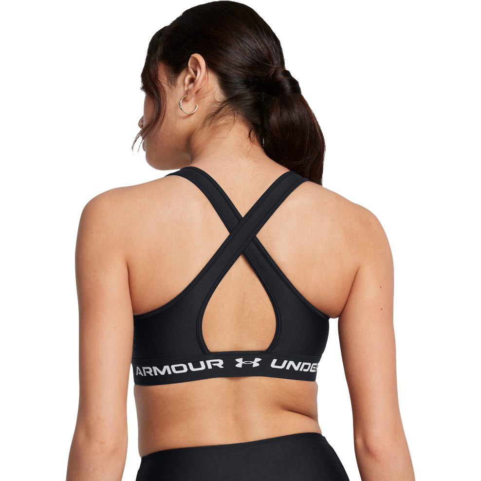 Under Armour Crossback Mid Sport-BH Damen schwarz