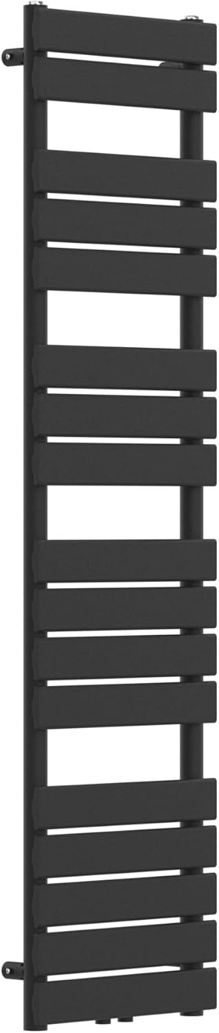 [neu.haus] Handtuchheizkörper Voss Badheizkörper Handtuchwärmer Handtuchtrockner mit Warmwasser Heizgerät mit Lamellen Mittelanschluss Wandmontage 160x40cm Schwarz