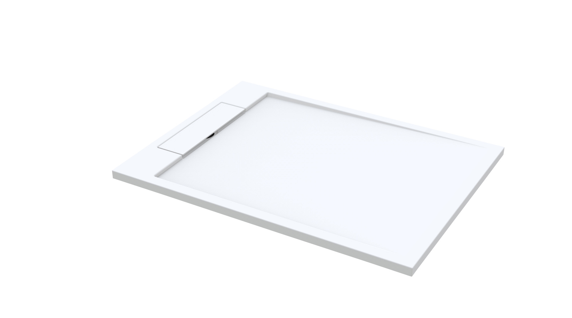 Best Design Just Solid douchebak 120x90x3.5cm mat wit