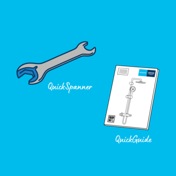 Grohe regendoucheset Quickfix Vitalio Start met handdouche en thermostaatkraan 2 standen chroom