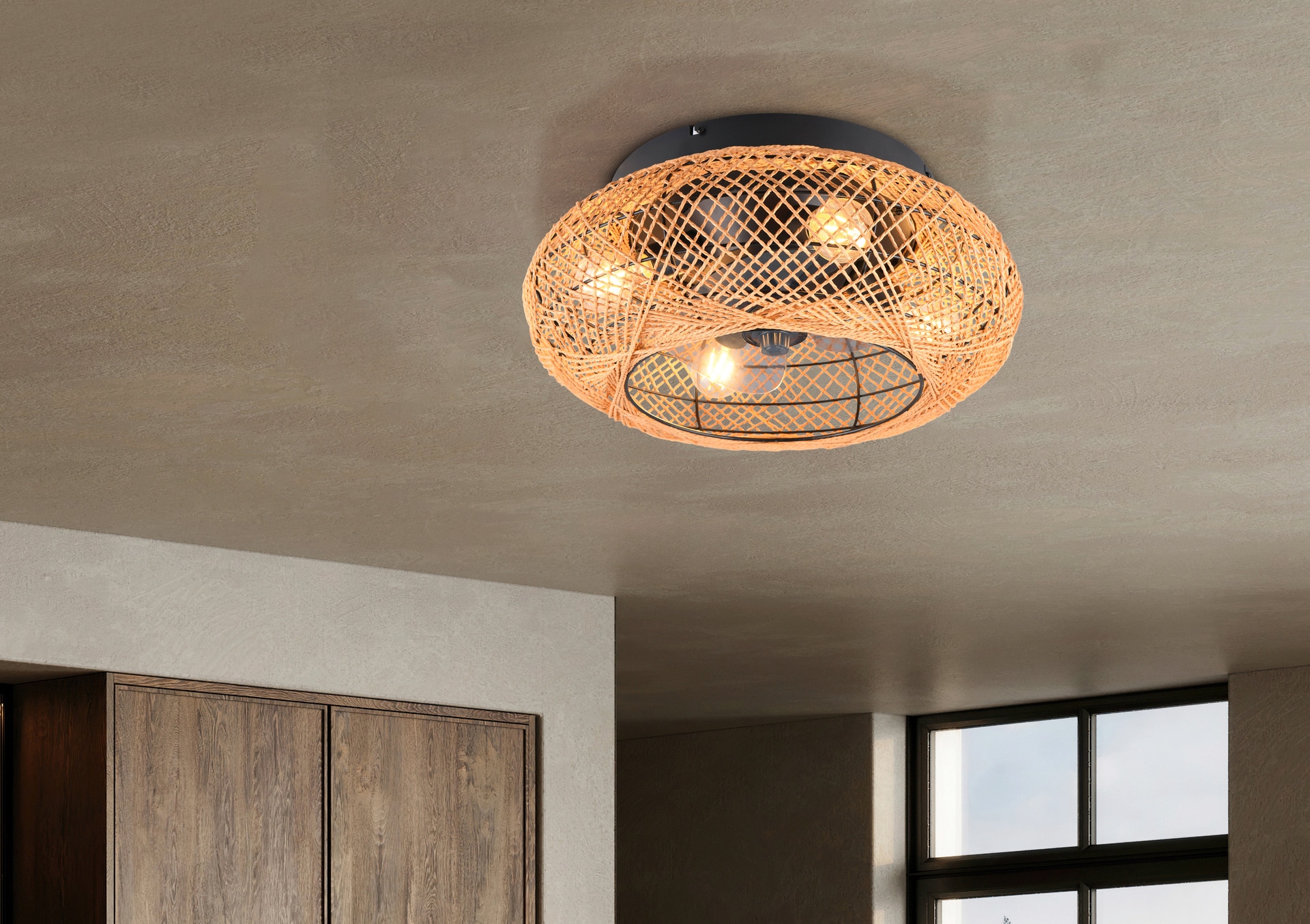 RL Retrofit Deckenlampe LILLESAND mit Ventilator