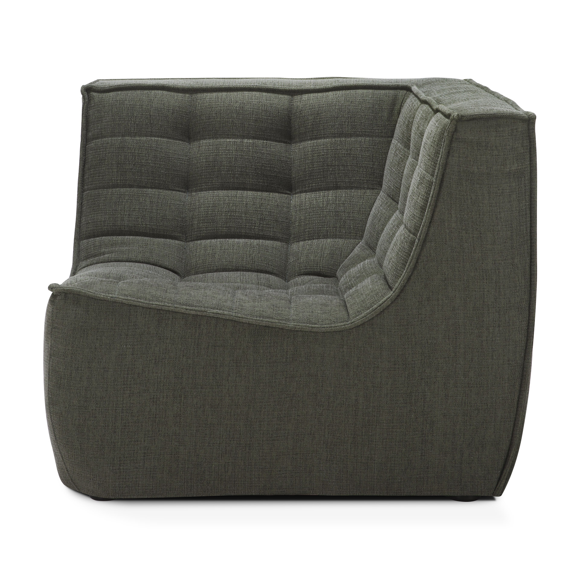 Sofa N701 - 90° vierkant hoekelement - eco stof moss green
