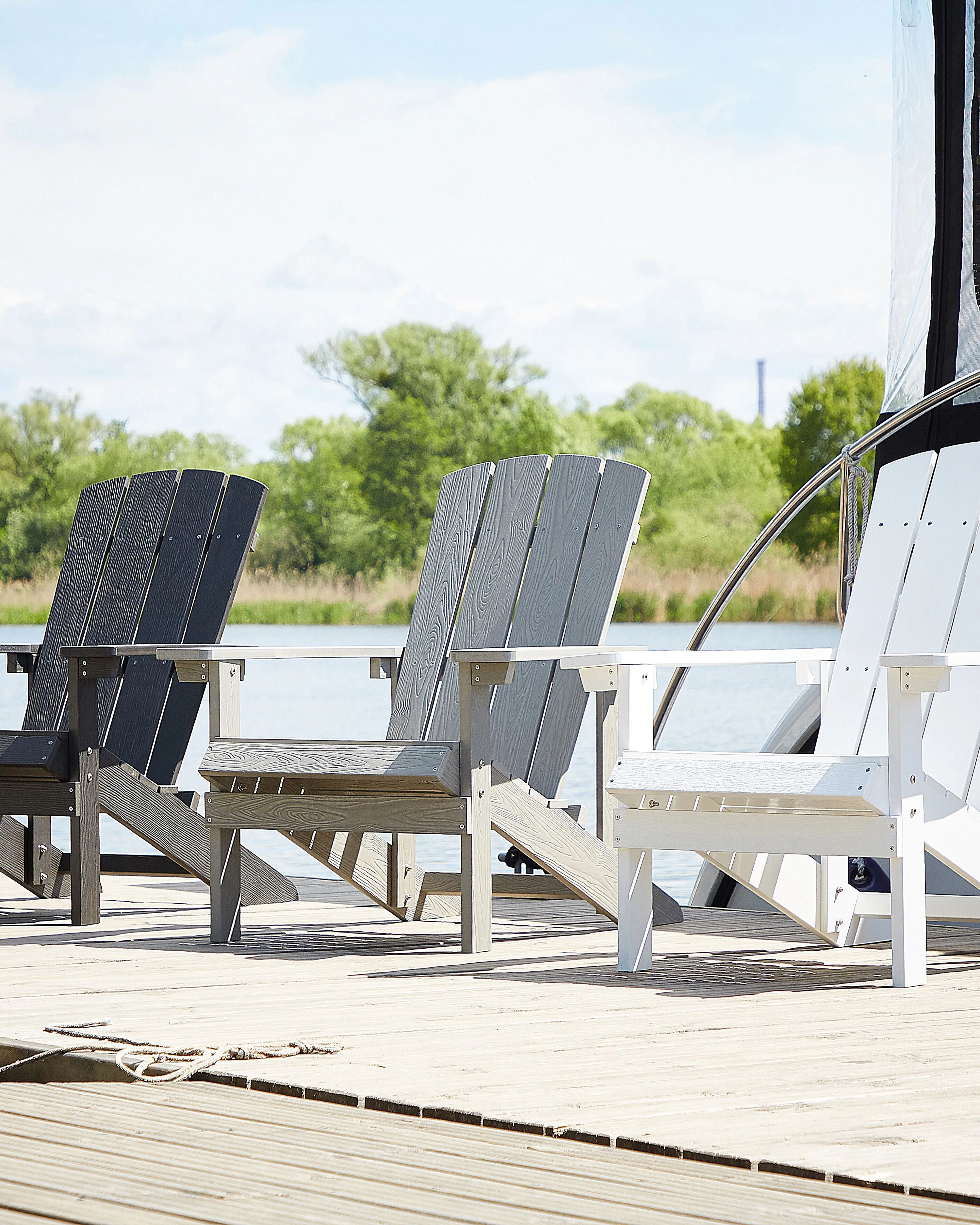 Tuinstoel ADIRONDACK Donkergrijs