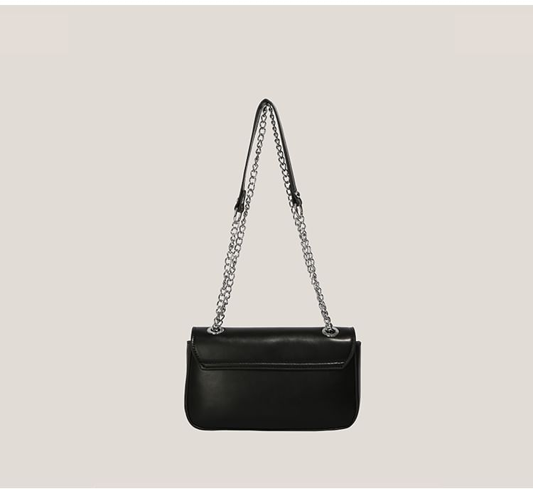 Bolso - Schoudertas van imitatieleer met kettingriem en strik en gesp