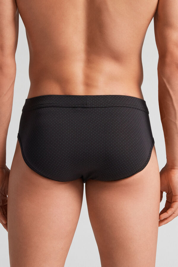 Cueca Supima® Natural Fresh Cotton com estampa de microbolinhas