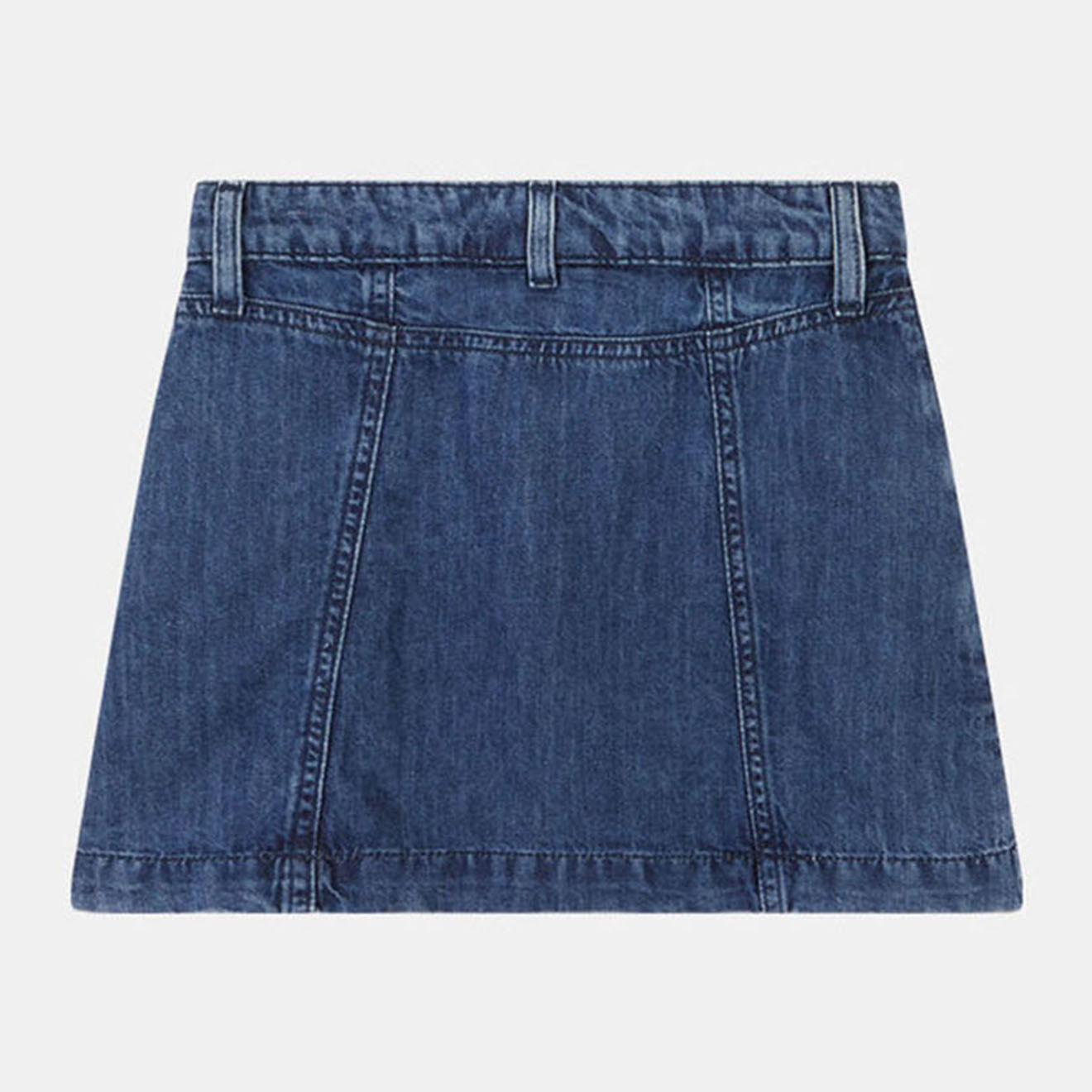 Tommy Hilfiger Jupe en jean boutonnée bleue