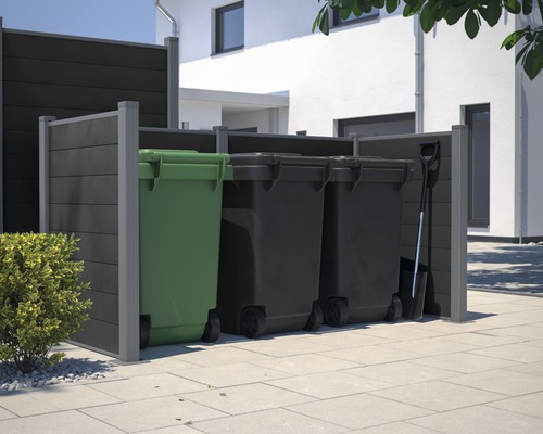 Enkelvoudig profiel Konsta insteekhek WPC 177 x 15 cm grijs