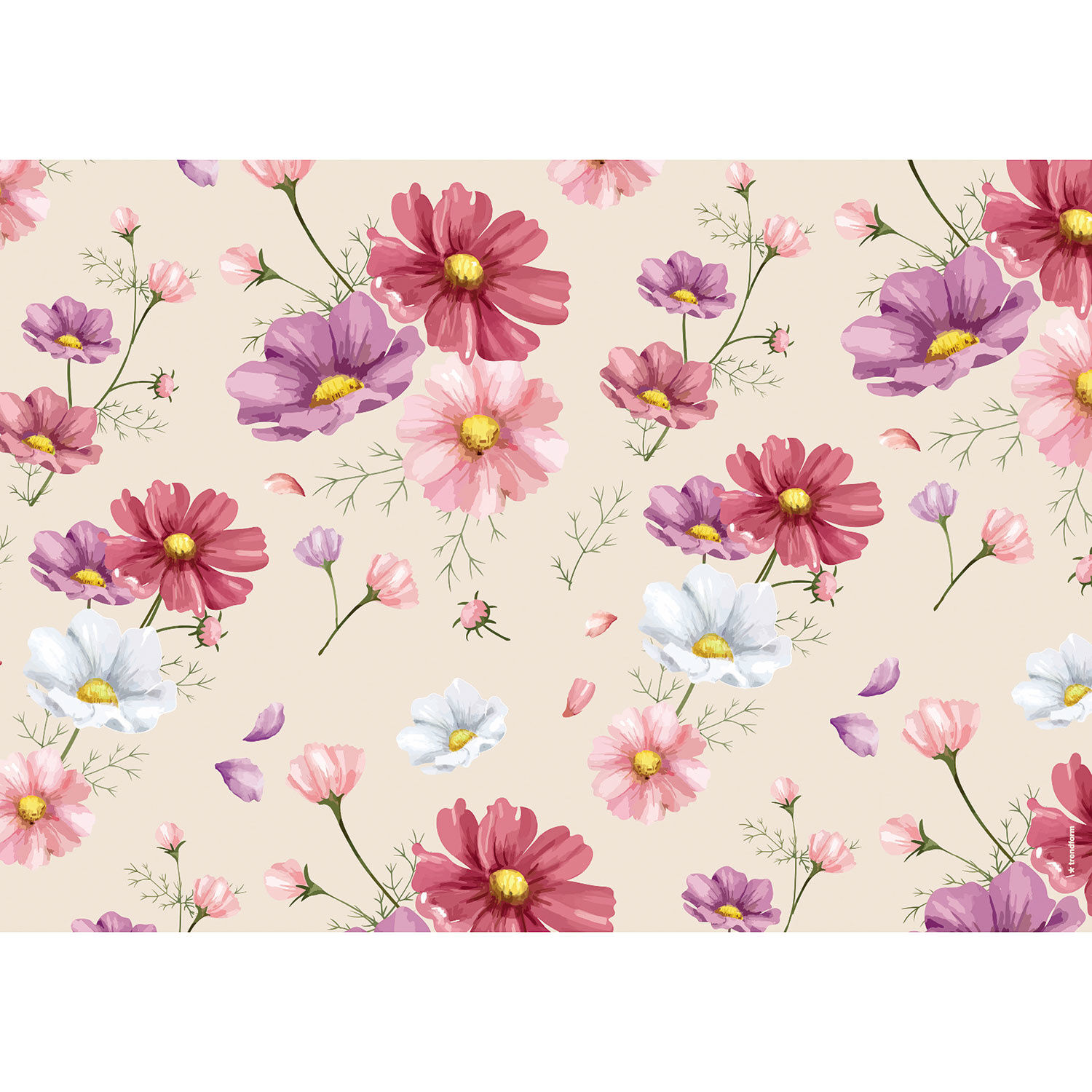 Papiertischset Flowery