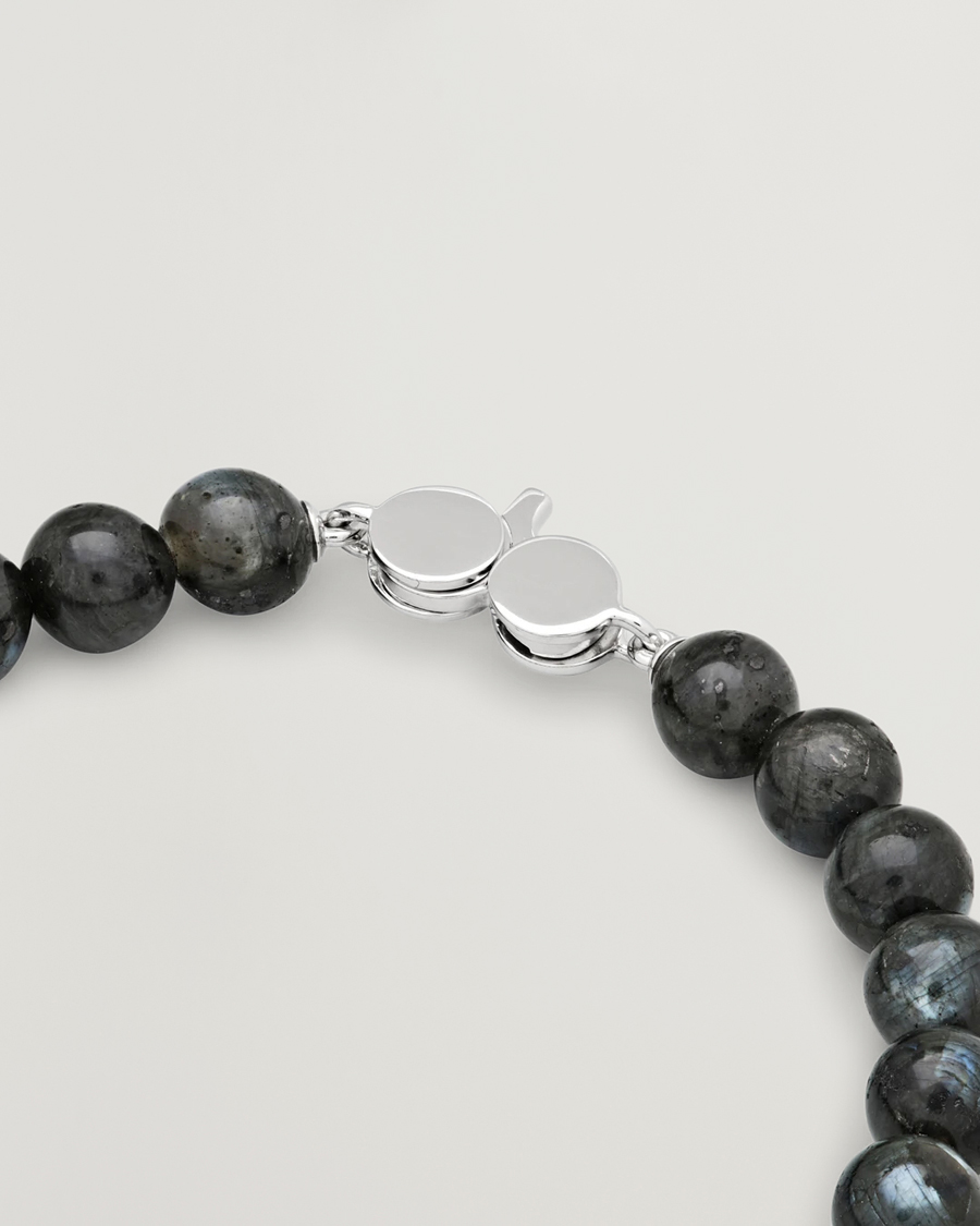 Tom Wood Cove Bracelet Black Larvikite