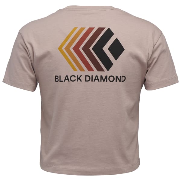 T-shirt escalade BLACK DIAMOND W FADED CROP SS TEE PALE MAUVE