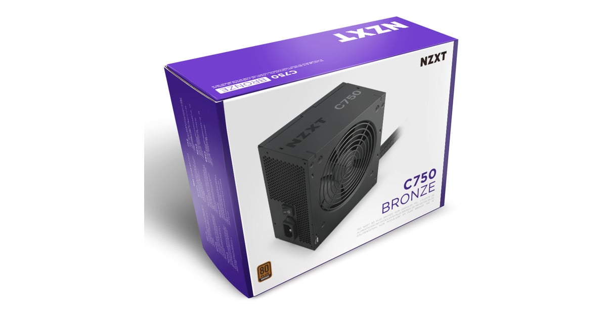 NZXTC750 Bronze modulaire 750 watt voeding   (Zwart, 1x 12V-2x6, 4x PCIe)