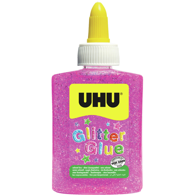 UHU Glitter Glue, 90 g, pink