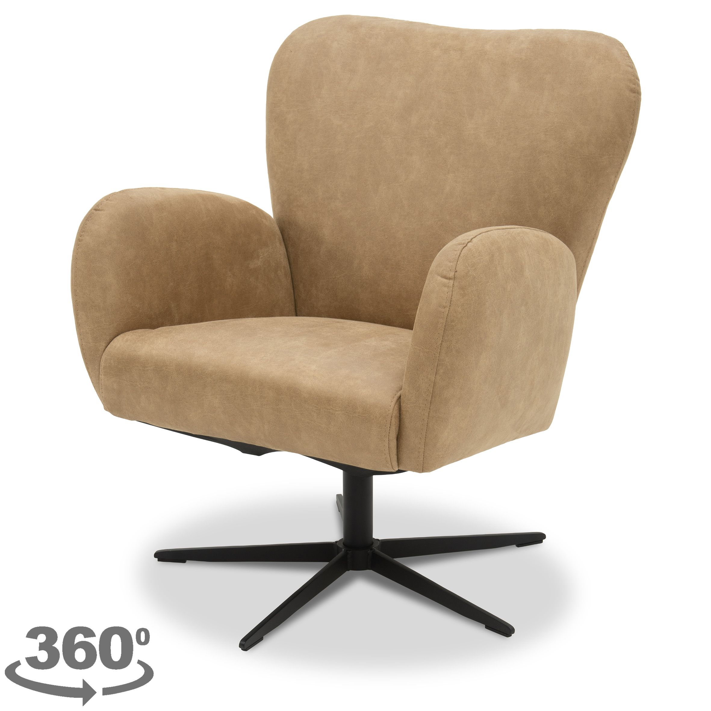 Draaifauteuil Sammy B80 x D85 x H89 cm