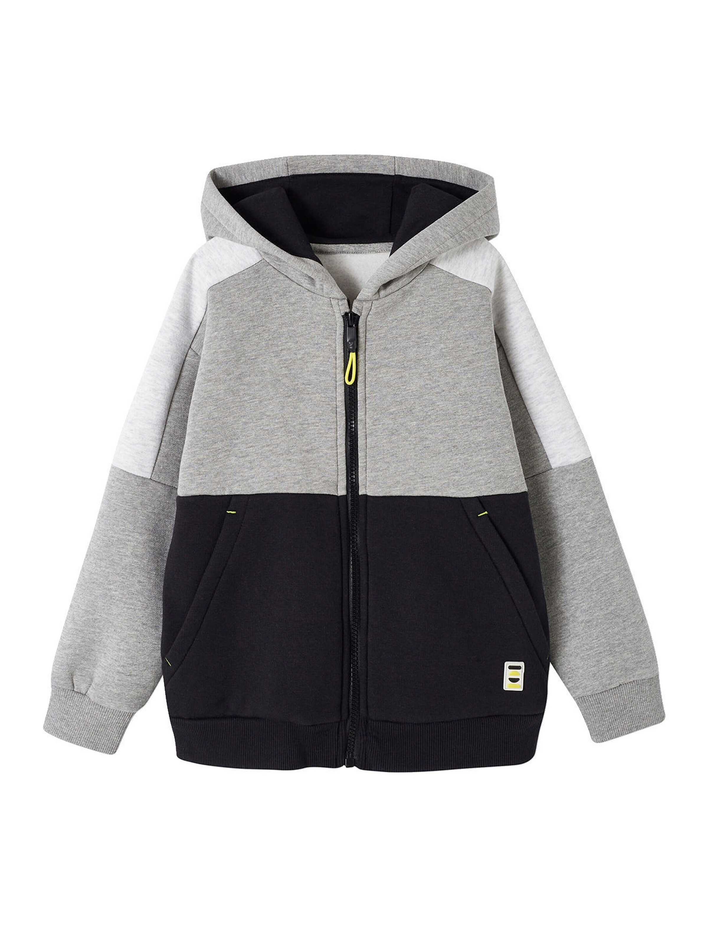 Vertbaudet Jungen Kapuzensweatjacke grau meliert