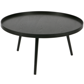 WOOOD bijzettafel Mesa XL rond zwart