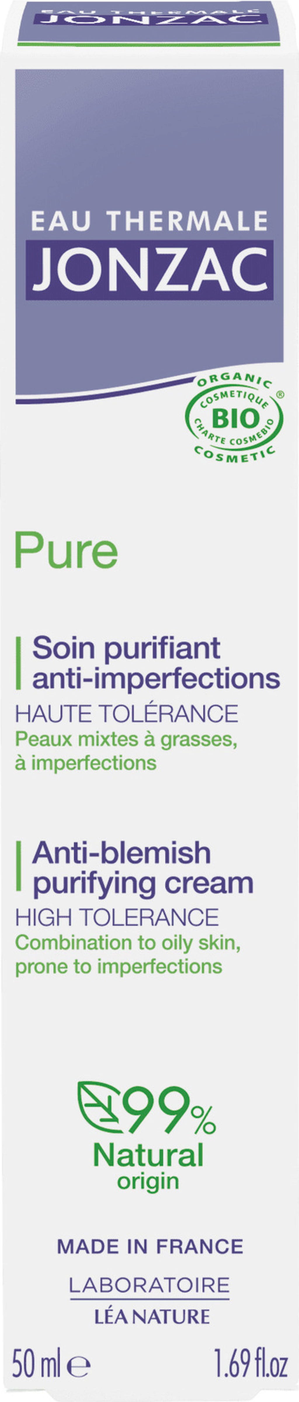 Eau Thermale JONZAC  Pure Anti-Blemish Purifying Cream, 50 ml