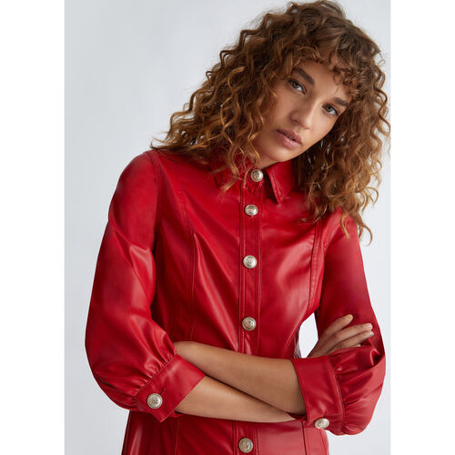 Liu Jo - Vestido de tejido revestido Rojo