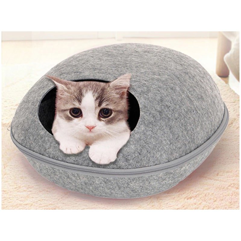 HooPet Katzenbett mit Kissen, Grau