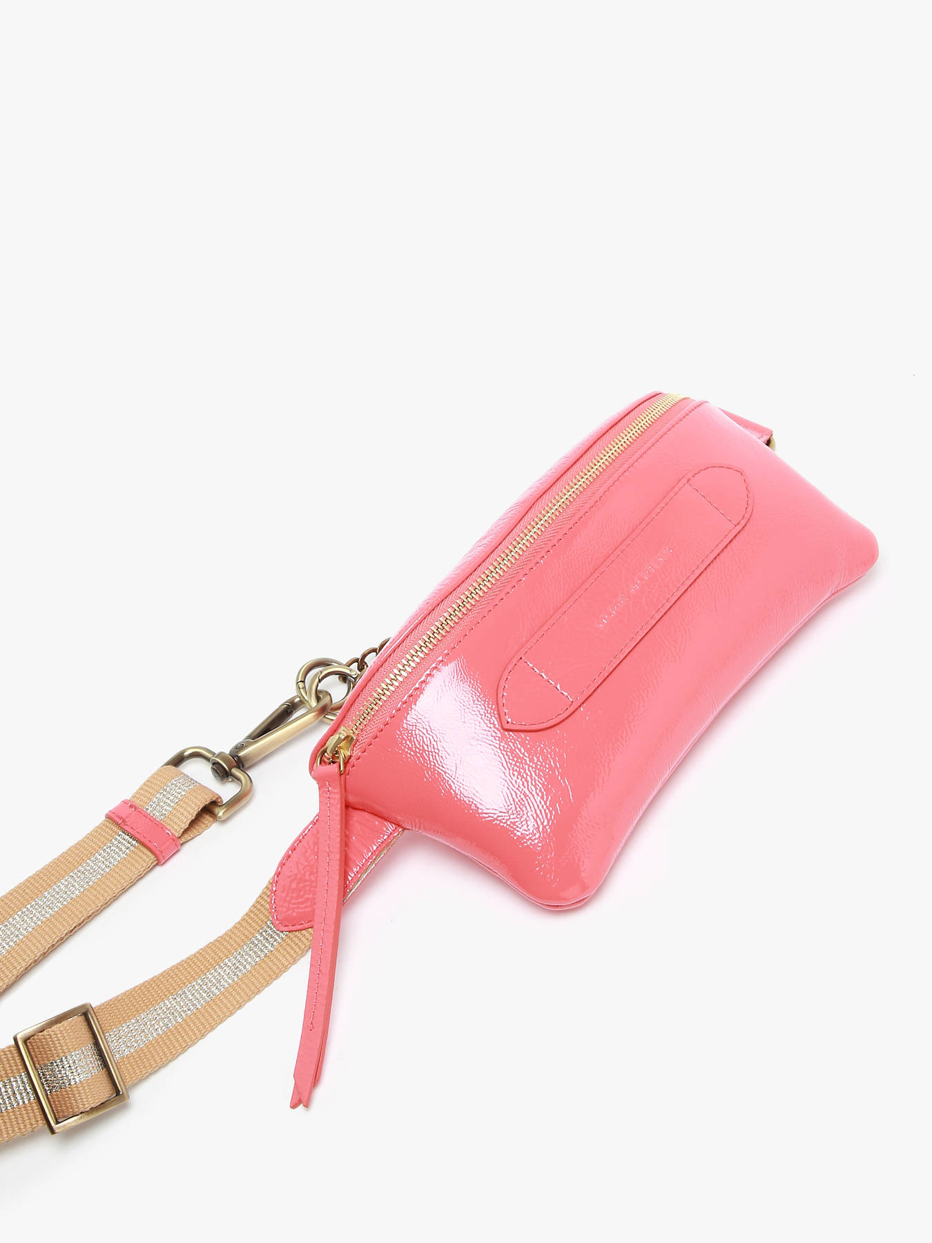 Sac ceinture Coachella cuir vernis froiss MARIE MARTENS