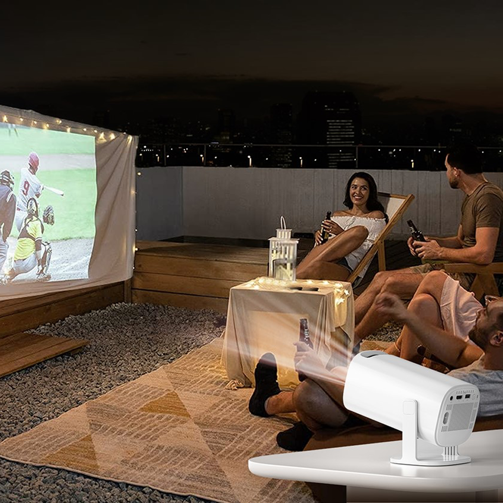 Multimedia LED Projektor Beamer Heimkino (150 ANSI Lumen) 1080p Full HD / HDMI / WiFi (2.4/5GHz) / Android 11.0 - Weiss