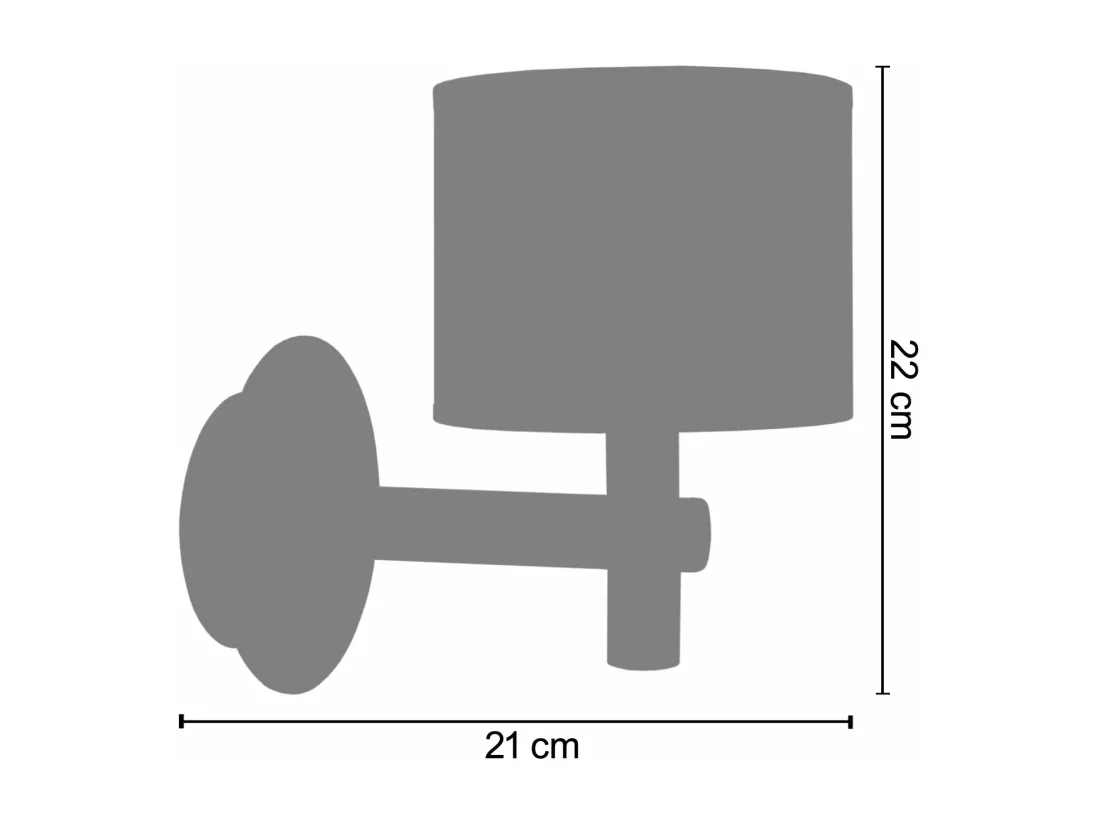 Applique métal bois bleu 22cm.