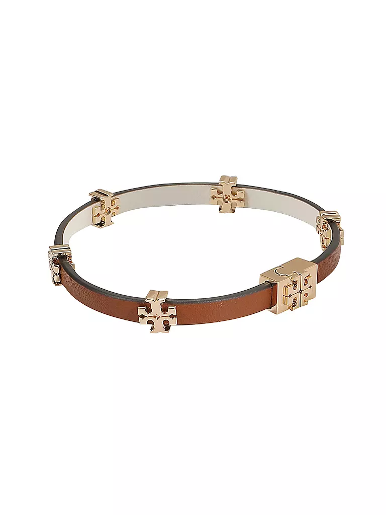 TORY BURCH Lederarmband ELEANOR  braun