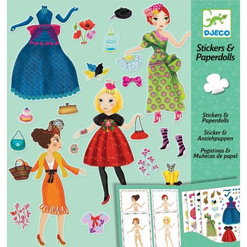 Djeco stickerset aankleedpoppen modellen DJ09691