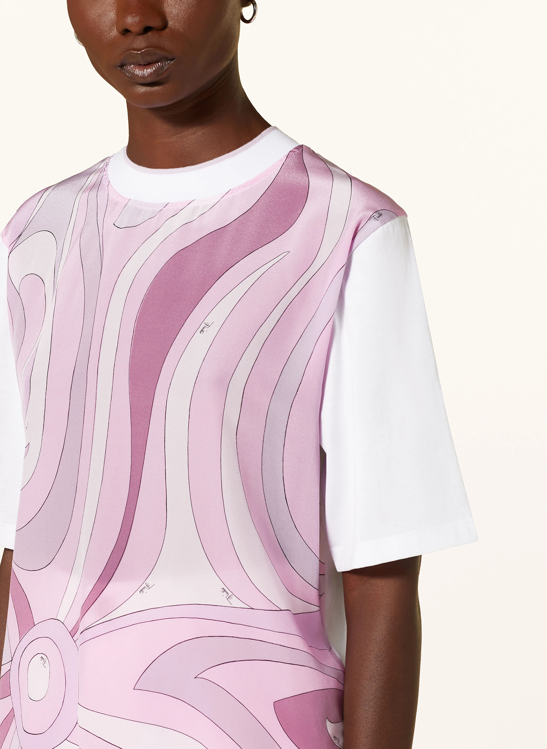 PUCCI T-Shirt im Materialmix