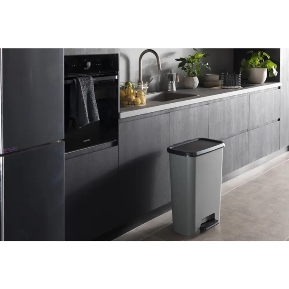Curver Compatta Duo Prullenbak 23L 23L - Grijs/Zwart