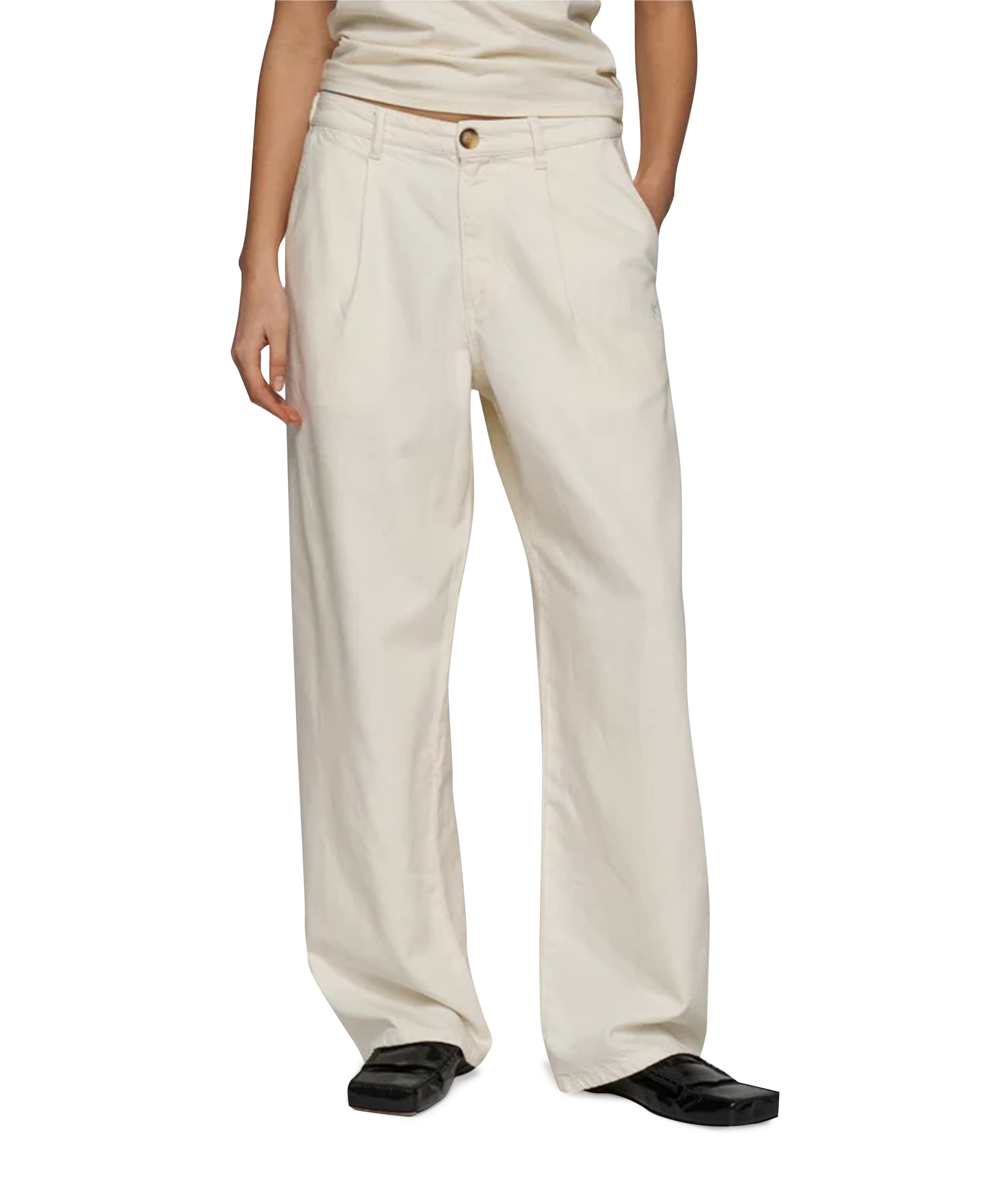 10 Days soft twill dames broek ecru