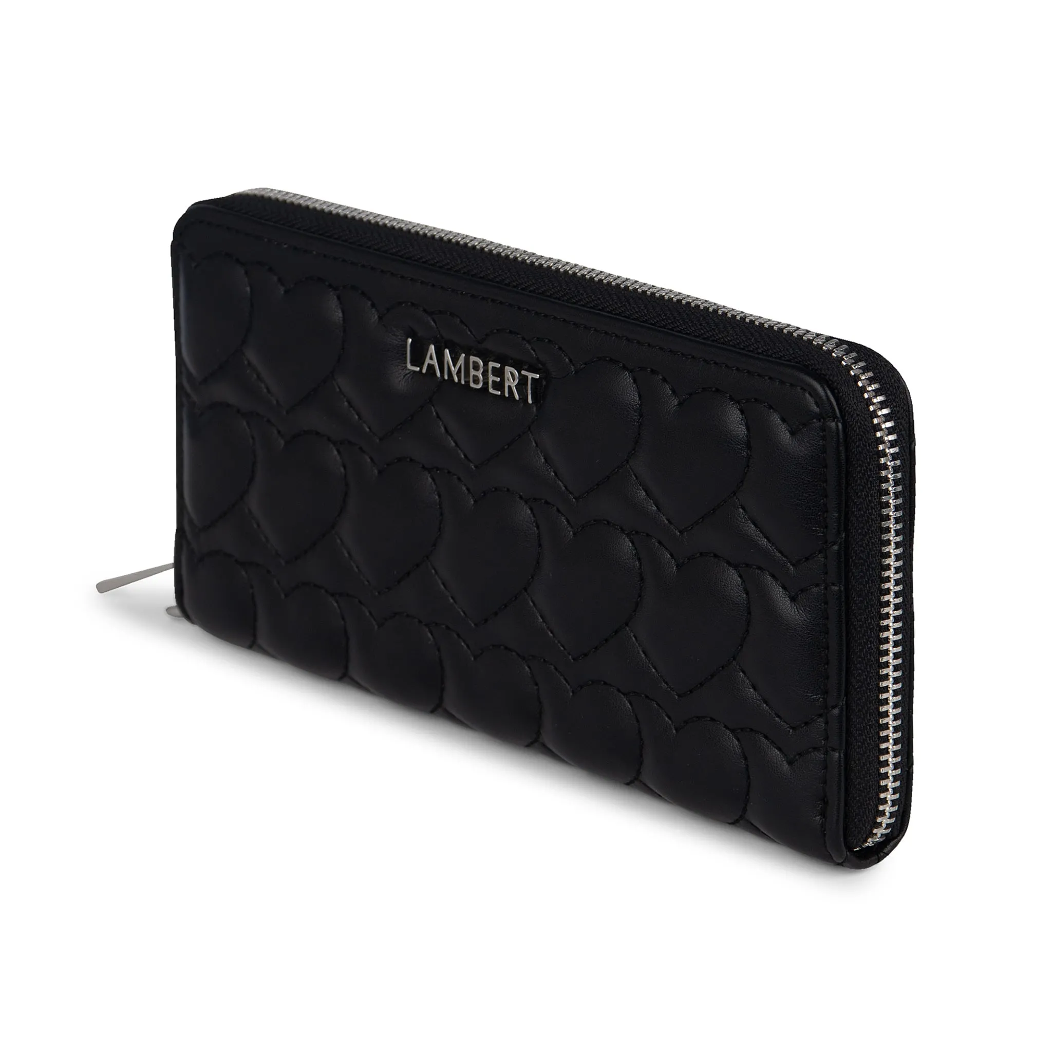 Lambert Portefeuille Matelassé Coeur Fiona - Noir
