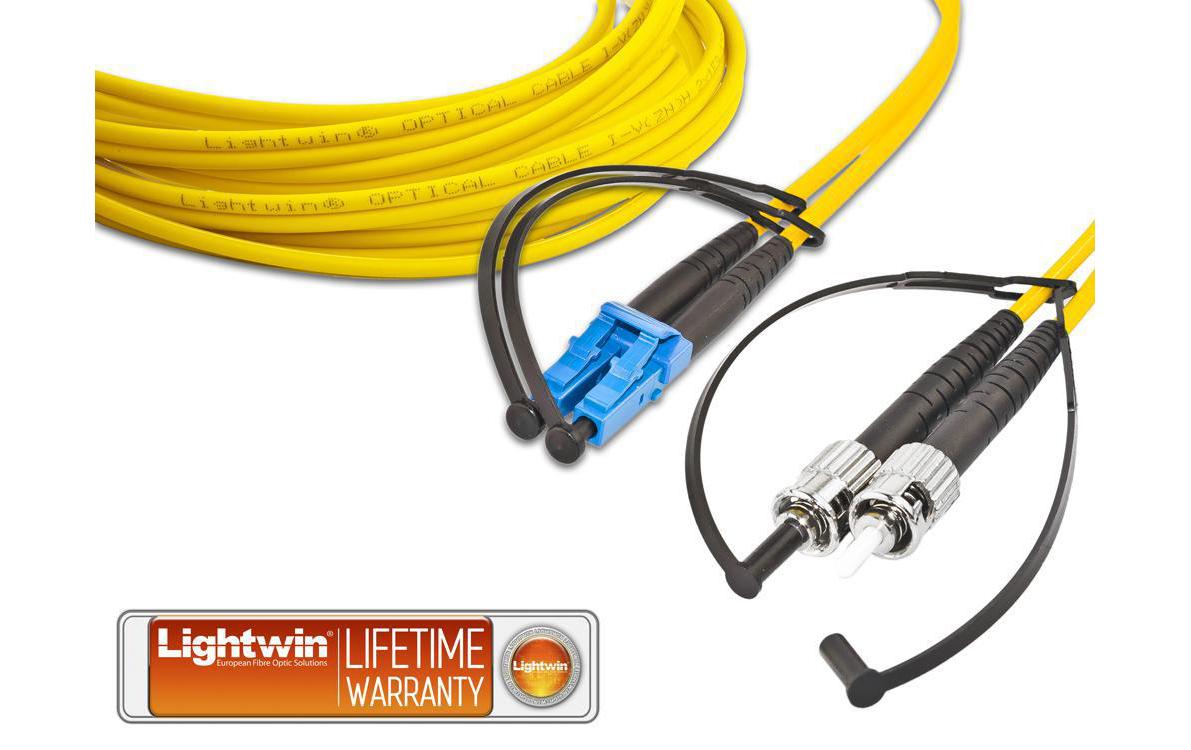 LWL-Patchkabel Singlemode LC – ST, OS2, Duplex, 10 mSinglemode LC-ST Duplex OS2 10 m