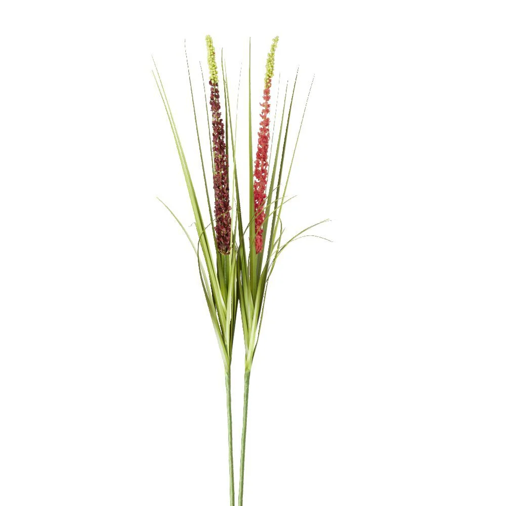 Fleur artificielle 1 tige liatris rouge clair ou foncé H90cm