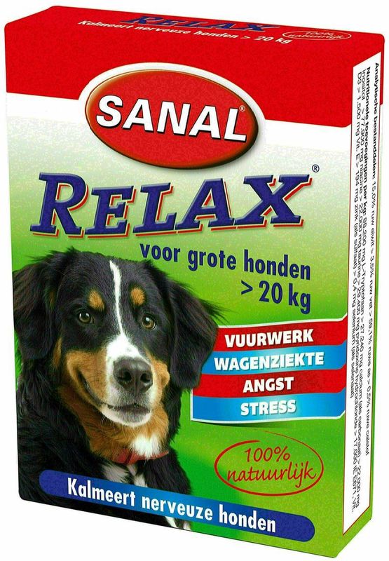 Sanal Dog Relax Kalmeringstablet Large > 20 kg 15 Tabletten