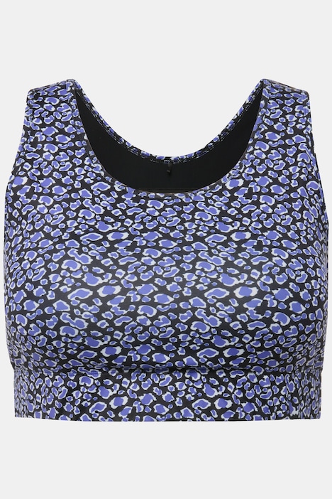 Sport BH, herausnehmbare Softschalen, Leo-Print