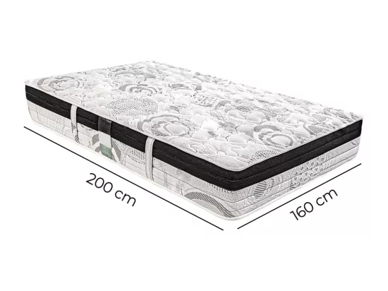 Matelas réversible VALENCIA 160x200 cm, en mousse haute densité, ferme, indépendance du couchage, face été/hiver, épaisseur 26 cm