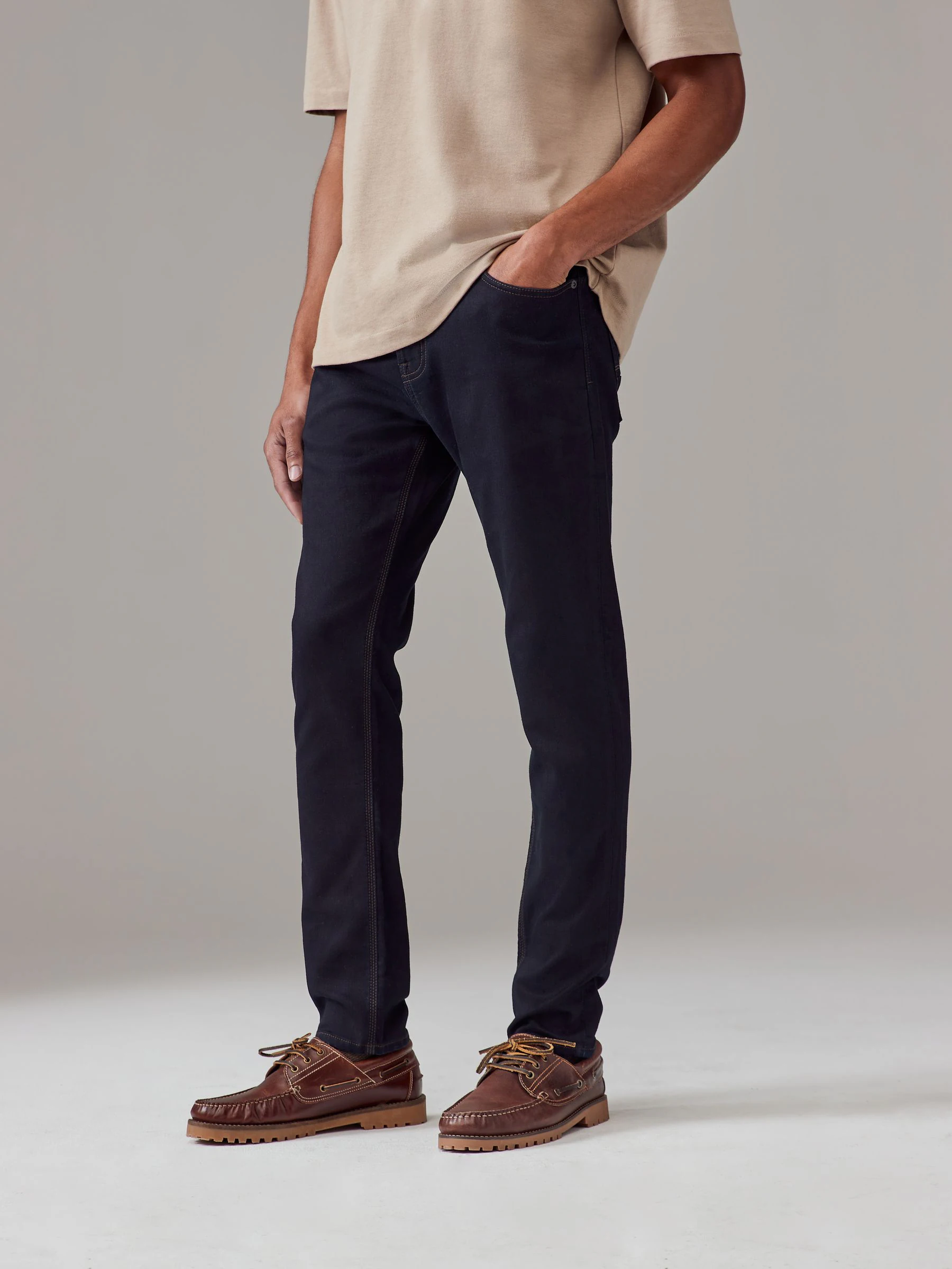 Indigo blauwe wassing - Strakke Pasvorm - Comfortabele stretchjeans