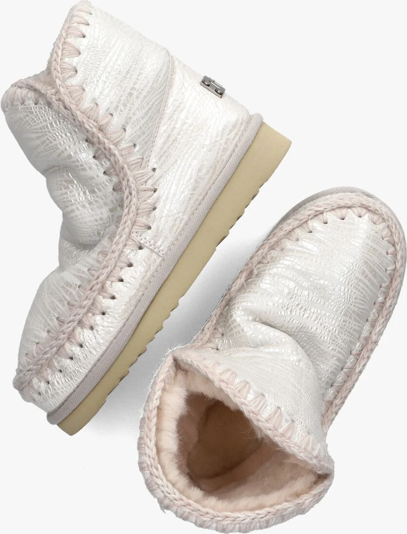 MOU witte mou vachtlaarzen eskimo 18 glitter logo
