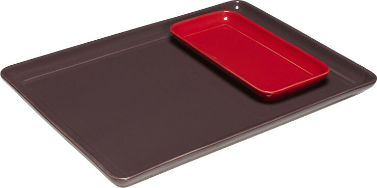 Hübsch Amare Bakke Burgundy/Rød sæt af 2 Burgundy,red