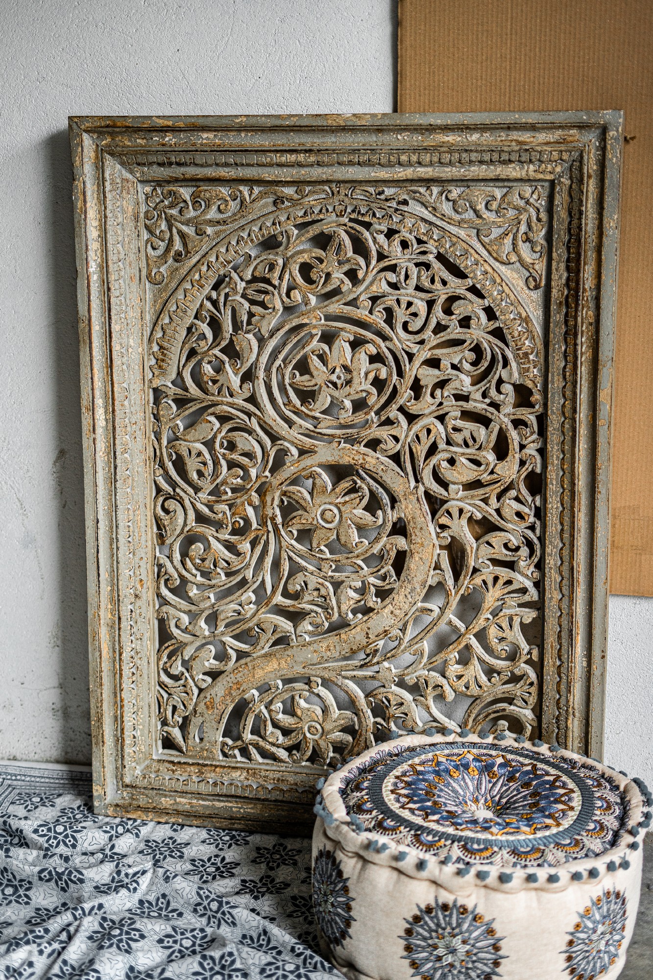 Wandpanel 'Flowers Hedge', T 6 cm, B 105 cm, H 77 cm von fischer's lagerhaus