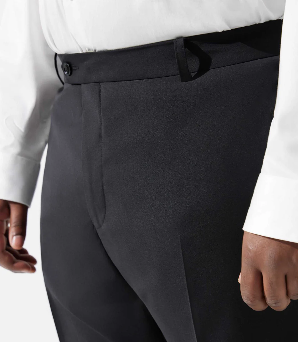 Pantalon ville en laine noir FLATTEURBT