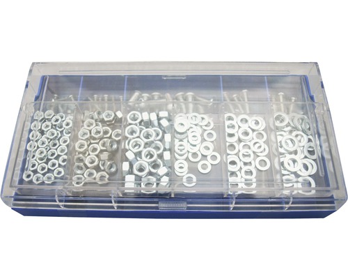 Assortiment verzinkte draadschroeven, 285 stuks