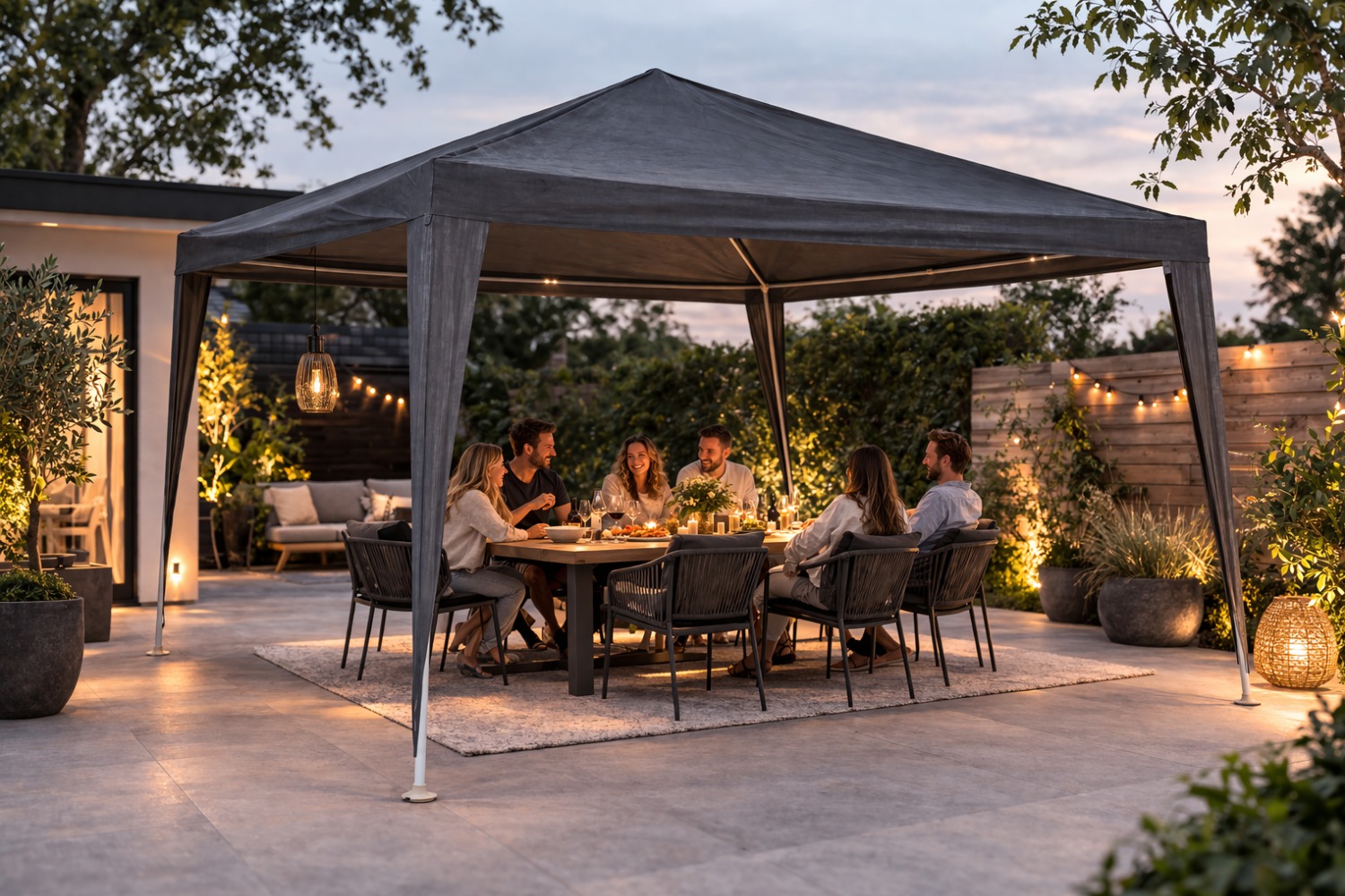CUHOC 3x3 m partytent - Grey