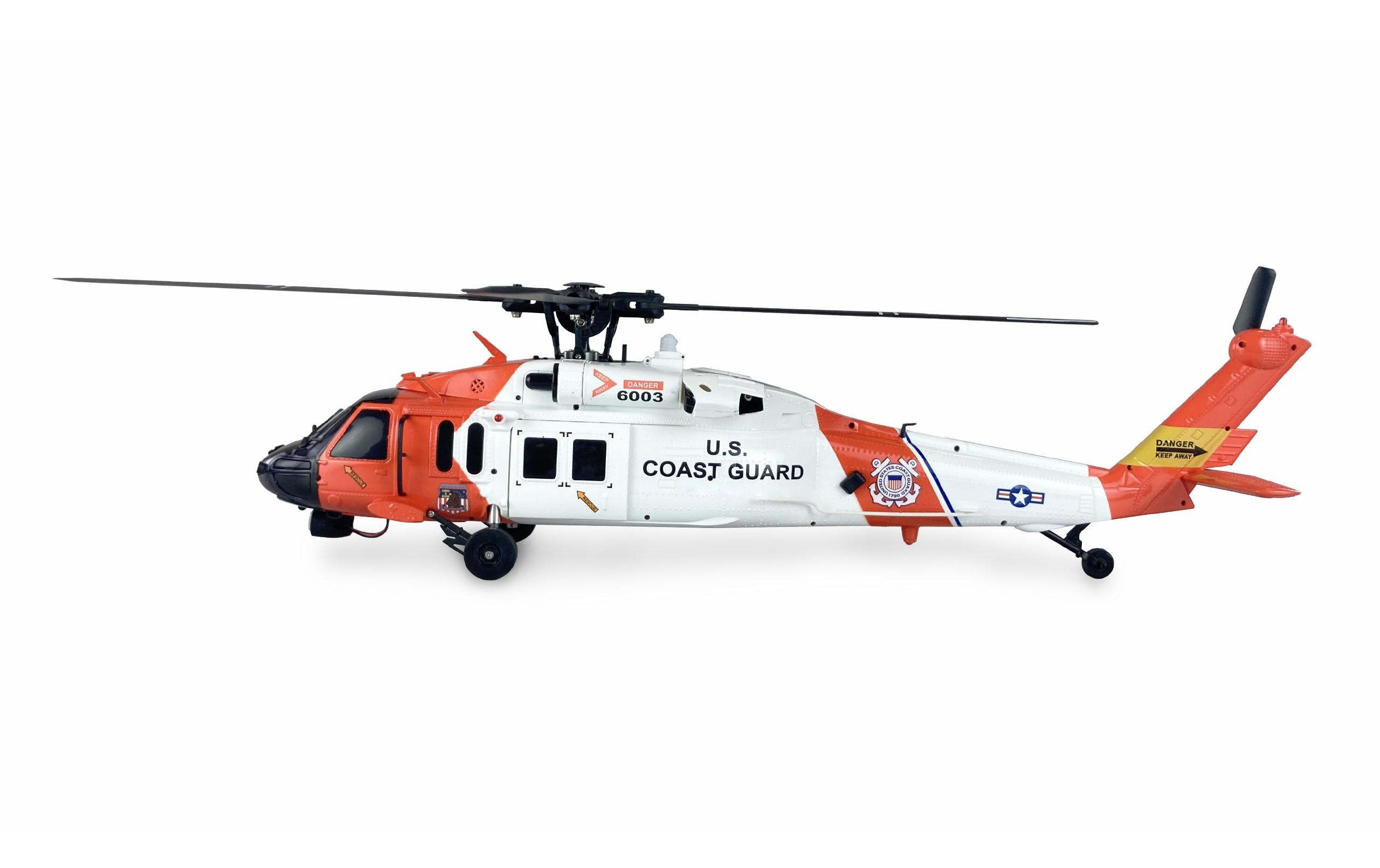 Helikopter UH60 Black Hawk Coastguard 6-Kanal, RTF<br>Pitchgesteuerter Sikorsky UH60 Transporthubschrauber