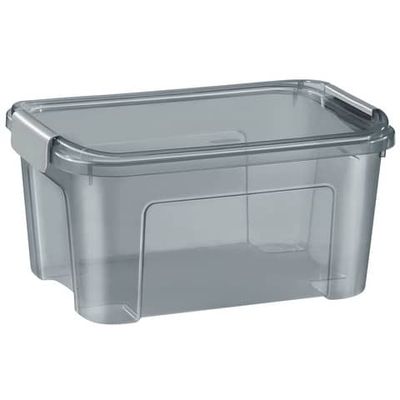 CEP Strata - Boîte de rangement 13L - gris fumé transparent