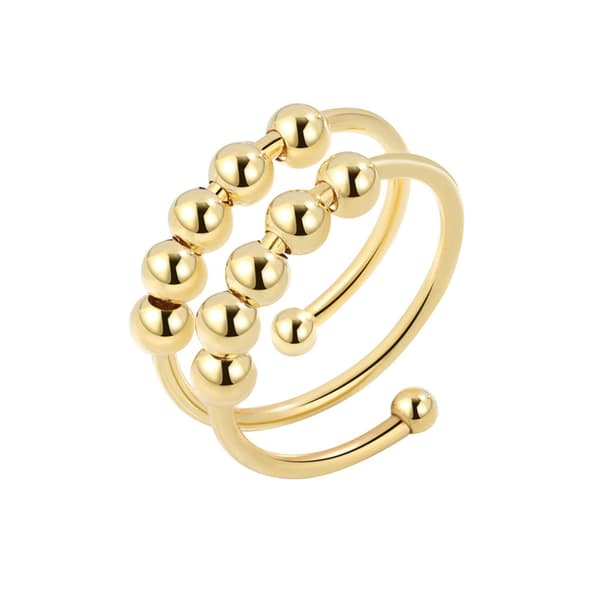 INF Ring mot stress av kobber, justerbar Gull 17 mm