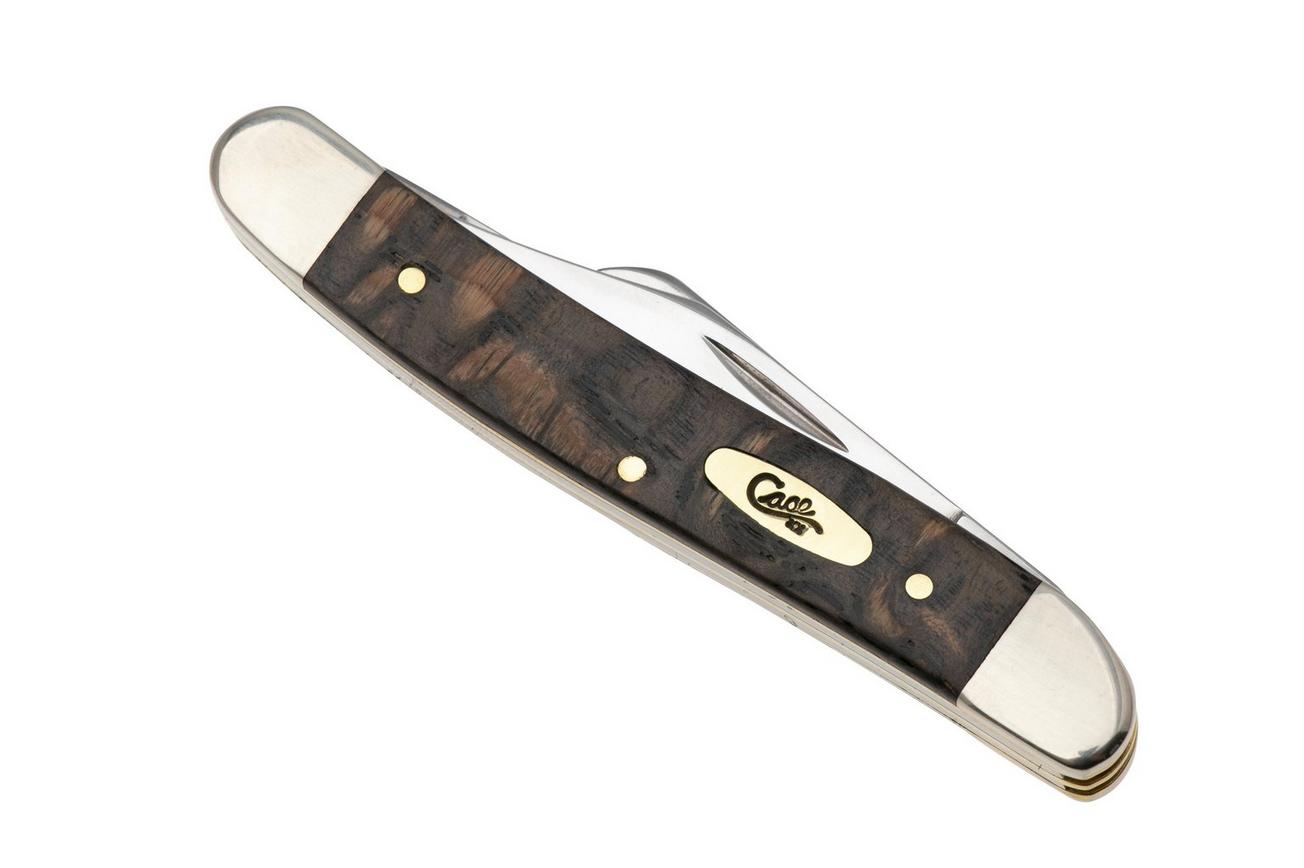 Case Medium Stockman 14001 Smooth Black Curly Oak Wood 73087 SS, zakmes