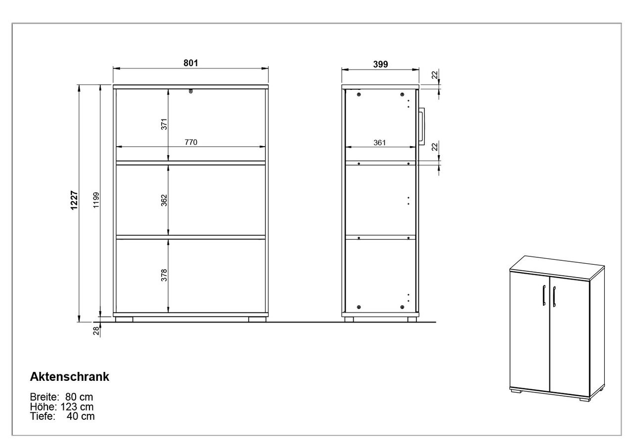 MID.YOU Aktenschrank PROFI 2.0